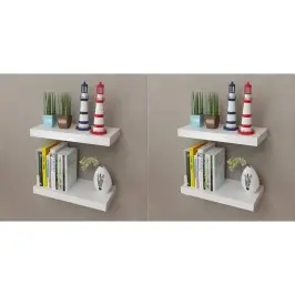 Seinariiulid, 4 Tk, Valge, 40 Cm