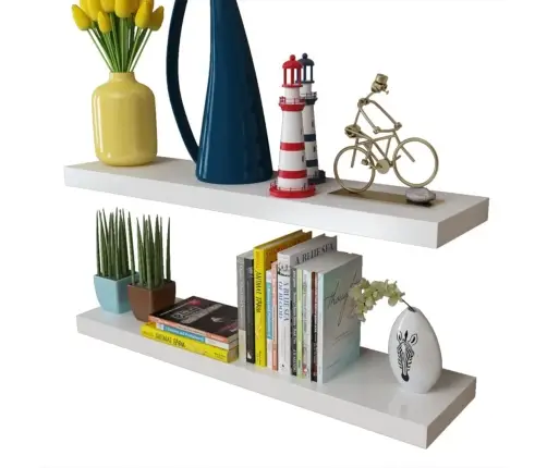 Sienas Plaukti, 4 Gab., Balti, 80 Cm Vidaxl