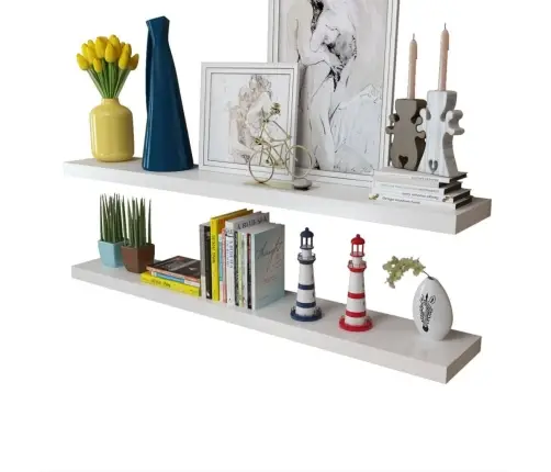 Sienas Plaukti, 4 Gab., Balti, 120 Cm Vidaxl