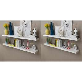 Sienas Plaukti, 4 Gab., Balti, 120 Cm Vidaxl