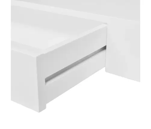 Sienas Plaukti Ar Atvilktnēm, 2 Gab., Balti, 80 Cm Vidaxl