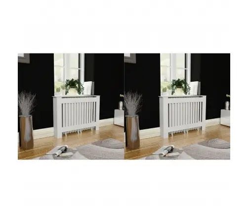Radiatora Pārsegi, 2 Gab., Balts Mdf, 112 Cm Vidaxl