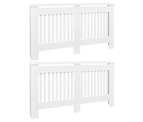 Radiatorių Uždangalai, 2Vnt., Balti, 152cm Mdf