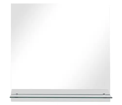 Sienas Spogulis Ar Plauktu, 60X60 Cm, Rūdīts Stikls Vidaxl