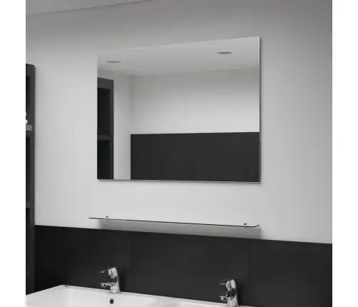 Seinapeegel Riiuliga, 80 X 60 cm Karastatud Klaasist