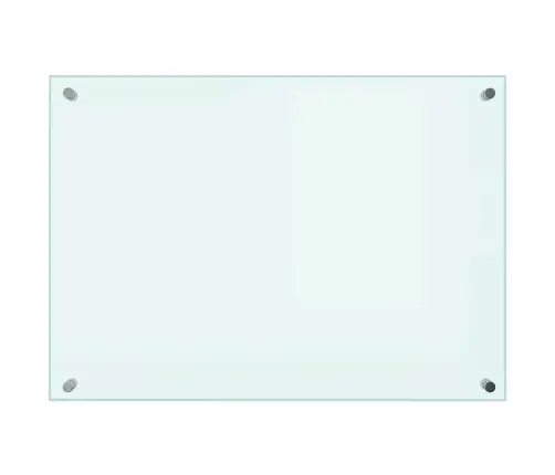 Virtuves Sienas Panelis, 70X50 Cm, Rūdīts Stikls, Balts Vidaxl