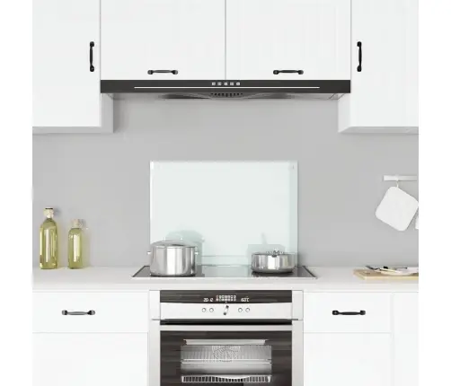 Virtuves Sienas Panelis, 70X50 Cm, Rūdīts Stikls, Balts Vidaxl