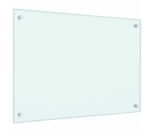 Virtuves Sienas Panelis, 70X50 Cm, Rūdīts Stikls, Balts Vidaxl