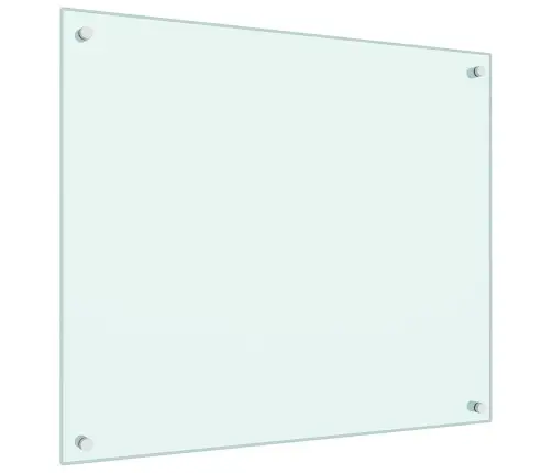 Virtuves Sienas Panelis, 70X60 Cm, Rūdīts Stikls, Balts Vidaxl