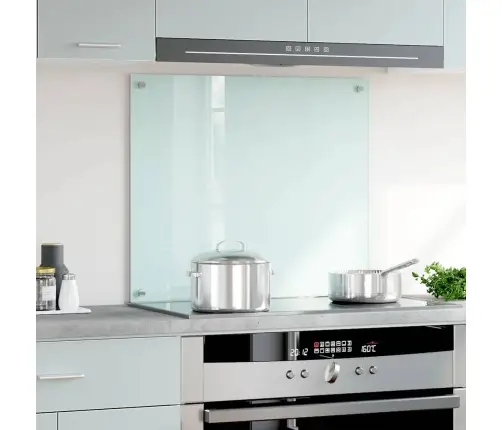 Virtuves Sienas Panelis, 70X60 Cm, Rūdīts Stikls, Balts Vidaxl