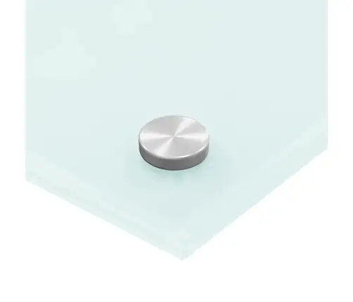 Virtuves Sienas Panelis, 80X50 Cm, Rūdīts Stikls, Balts Vidaxl