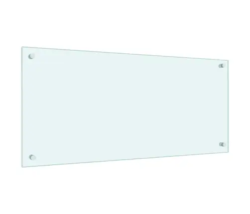 Virtuvės Sienelė, Baltos Spalvos, 90X40cm Grūdintas Stiklas
