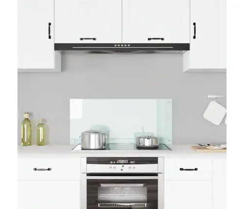 Virtuvės Sienelė, Baltos Spalvos, 90X40cm Grūdintas Stiklas