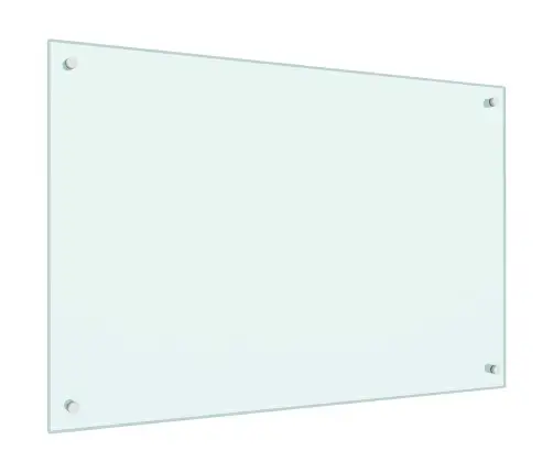 Virtuves Sienas Panelis, 90X60 Cm, Rūdīts Stikls, Balts Vidaxl