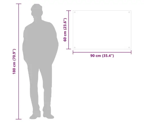 Virtuves Sienas Panelis, 90X60 Cm, Rūdīts Stikls, Balts Vidaxl