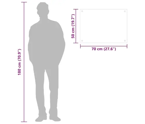 Virtuves Panelis, 70X50 Cm, Rūdīts Stikls, Caurspīdīgs Vidaxl