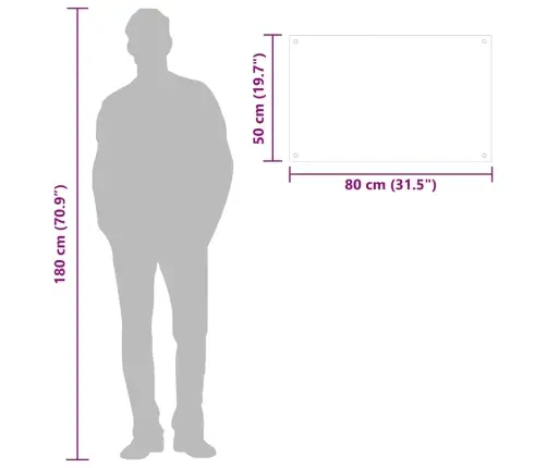 Köögi Pritsmekaitse, Läbipaistev, 80 X 50 cm Karastatud Klaas