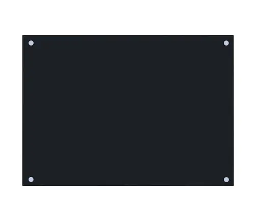 Virtuvės Sienelė, Juodos Spalvos, 70X50cm Grūdintas Stiklas