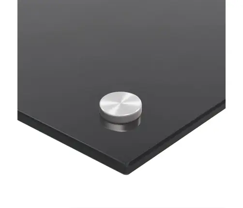 Virtuves Sienas Panelis, 80X40 Cm, Rūdīts Stikls, Melns Vidaxl