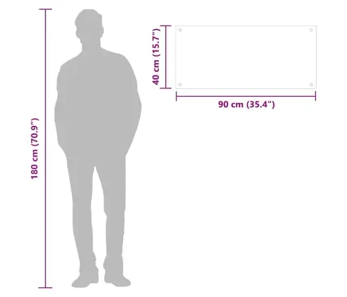 Virtuves Sienas Panelis, 90X40 Cm, Rūdīts Stikls, Melns Vidaxl