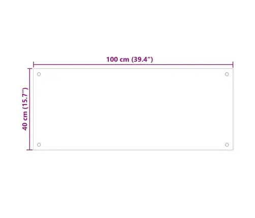 Virtuvės Sienelė, Juodos Spalvos, 100X40cm Grūdintas Stiklas