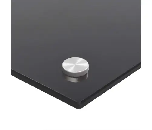 Virtuves Sienas Panelis, 100X50 Cm, Rūdīts Stikls, Melns Vidaxl