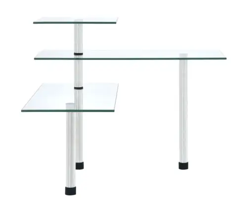 3-Līmeņu Virtuves Stūra Plaukts, Rūdīts Stikls Vidaxl