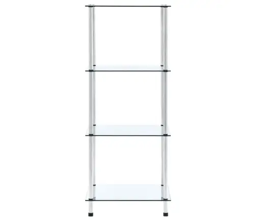 Lentyna, 4 Aukštų, Permatoma, 40X40X100cm Grūdintas Stiklas