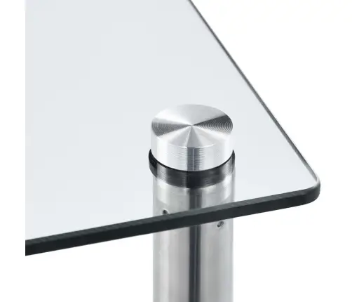 6-Līmeņu Plaukts, Caurspīdīgs, 40X40X160 Cm, Rūdīts Stikls Vidaxl