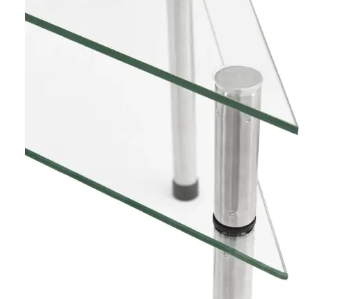 Virtuves Plaukts, 49,5X35X19 Cm, Caurspīdīgs Rūdīts Stikls Vidaxl