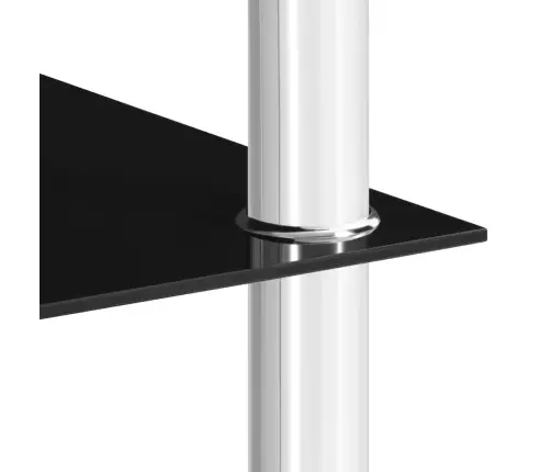 Galdiņš, Melns, 45X50X45 Cm, Rūdīts Stikls Vidaxl Galdiņš, Melns, 45X50X45 Cm, Rūdīts Stikls Vidaxl