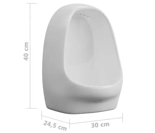 Seinale Kinnitatav Pissuaar, Keraamiline, Valge