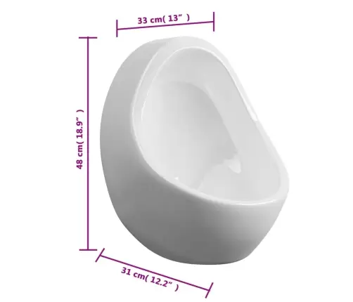 Pakabinamas Pisuaras Su Nuleidimo Vožtuvu, Baltos Sp., Keramika