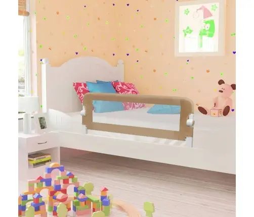 Bērnu Gultas Aizsargbarjera, Pelēkbrūna, 102X42 Cm, Poliesters Vidaxl