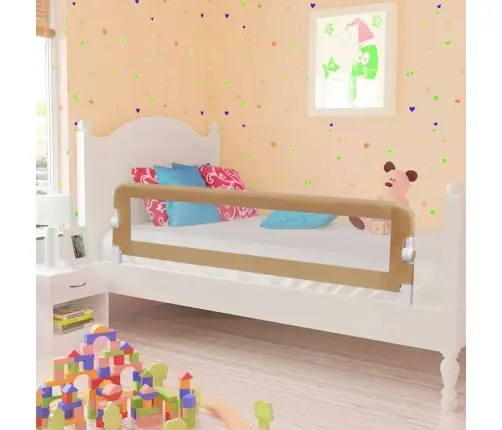 Bērnu Gultas Aizsargbarjera, Pelēkbrūna, 150X42 Cm, Poliesters Vidaxl