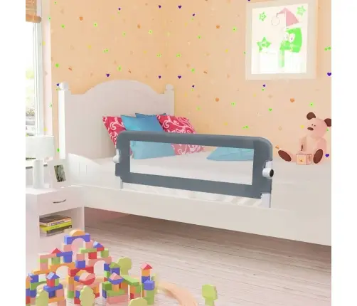 Bērnu Gultas Aizsargbarjera, Pelēka, 102X42 Cm, Poliesters Vidaxl