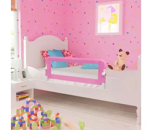 Apsauginis Turėklas Vaiko Lovai, Rožinis, 120X42cm Poliesteris