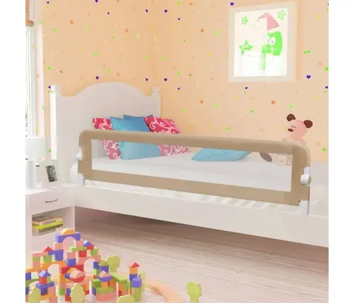 Bērnu Gultas Aizsargbarjera, Pelēkbrūna, 180X42 Cm, Poliesters Vidaxl