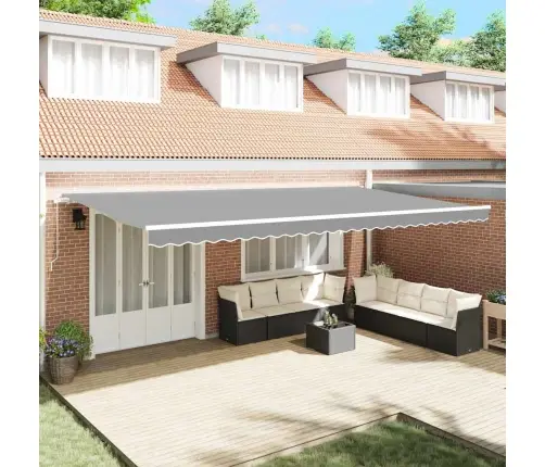 Markīze Manuāls Balts 6 X 3 M Metāla