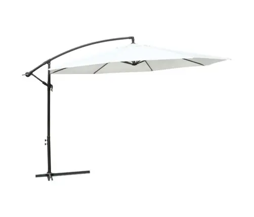 Karājošs Saules Lietussargs Balts Vidaxl