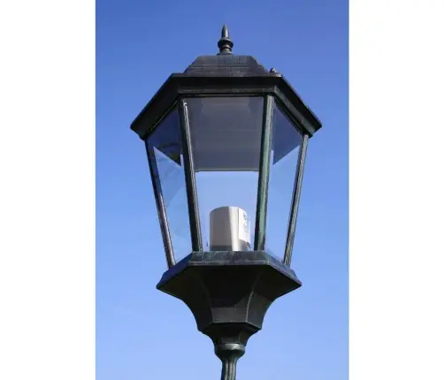 Aialamp, Post, 2 Haru, 230 cm Tumeroheline/Must, Alumiinium