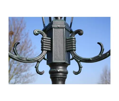 Aialamp, Post, 2 Haru, 230 cm Tumeroheline/Must, Alumiinium