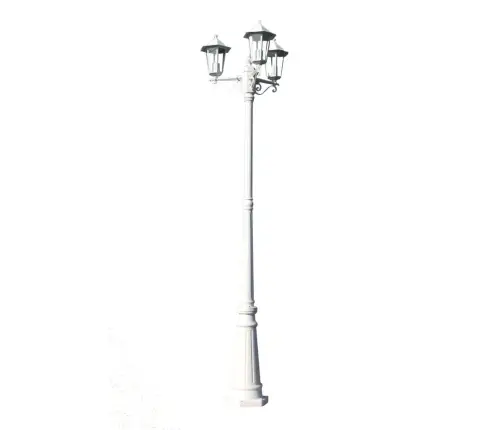 Laterna Kingston Dārzam Ar 3 Gaismām 215 Cm Balta