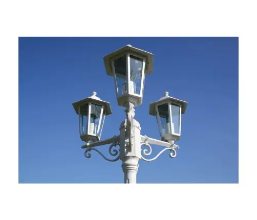 Laterna Kingston Dārzam Ar 3 Gaismām 215 Cm Balta