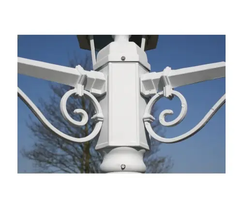 Laterna Kingston Dārzam Ar 3 Gaismām 215 Cm Balta