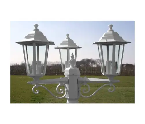 Laterna Kingston Dārzam Ar 3 Gaismām 215 Cm Balta