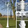 Laterna Kingston Dārzam Ar 3 Gaismām 215 Cm Balta