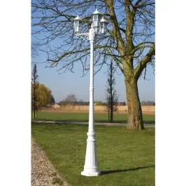 Laterna Kingston Dārzam Ar 3 Gaismām 215 Cm Balta Laterna Kingston Dārzam Ar 3 Gaismām 215 Cm Balta