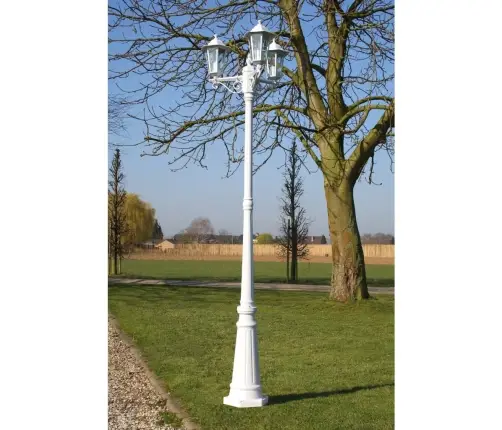 Laterna Kingston Dārzam Ar 3 Gaismām 215 Cm Balta