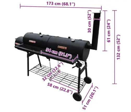 Grils - Kūpinātava Nevada, Xl, Melns Vidaxl